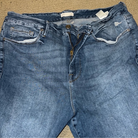 GOOD AMERICAN size 18 good legs ripped skinny jean - Picture 7 of 10